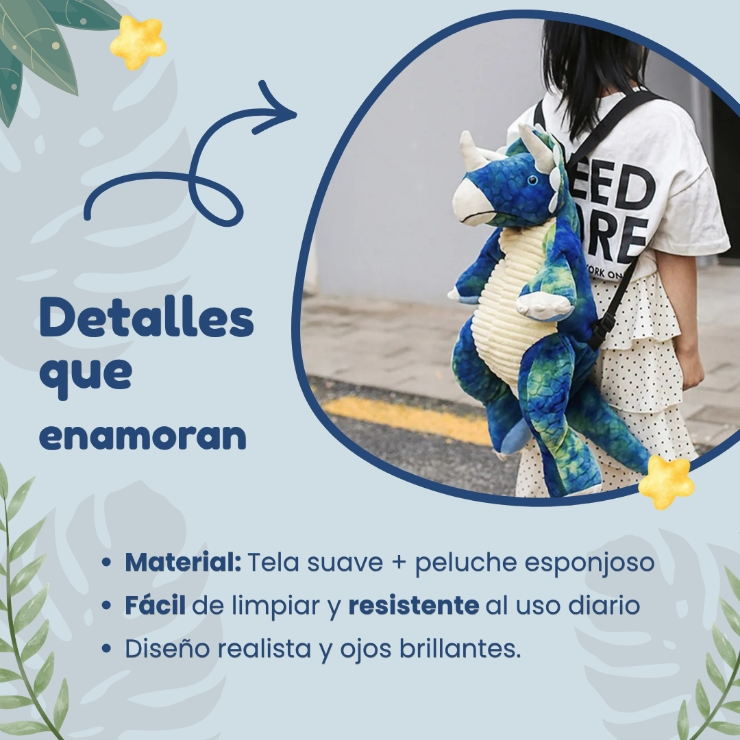 Miniatura 5 de MOCHILA INFANTIL DINOSAURIO DE PELUCHE